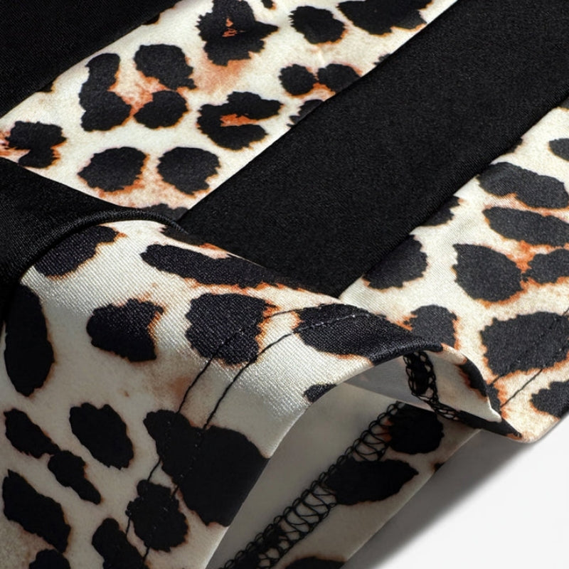 Vestido vintage con estampado de leopardo