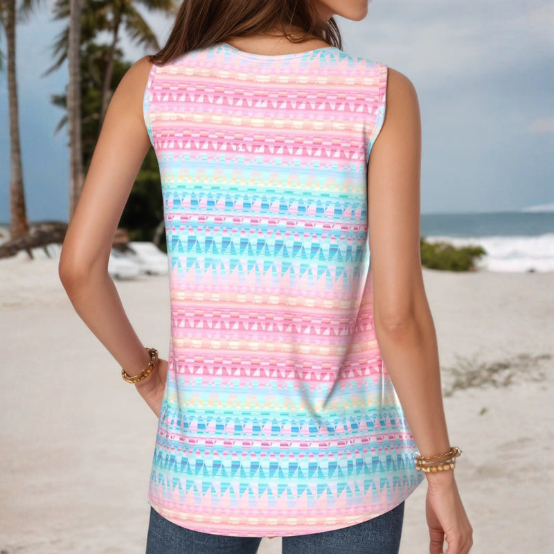 Camiseta sin mangas con degradado informal