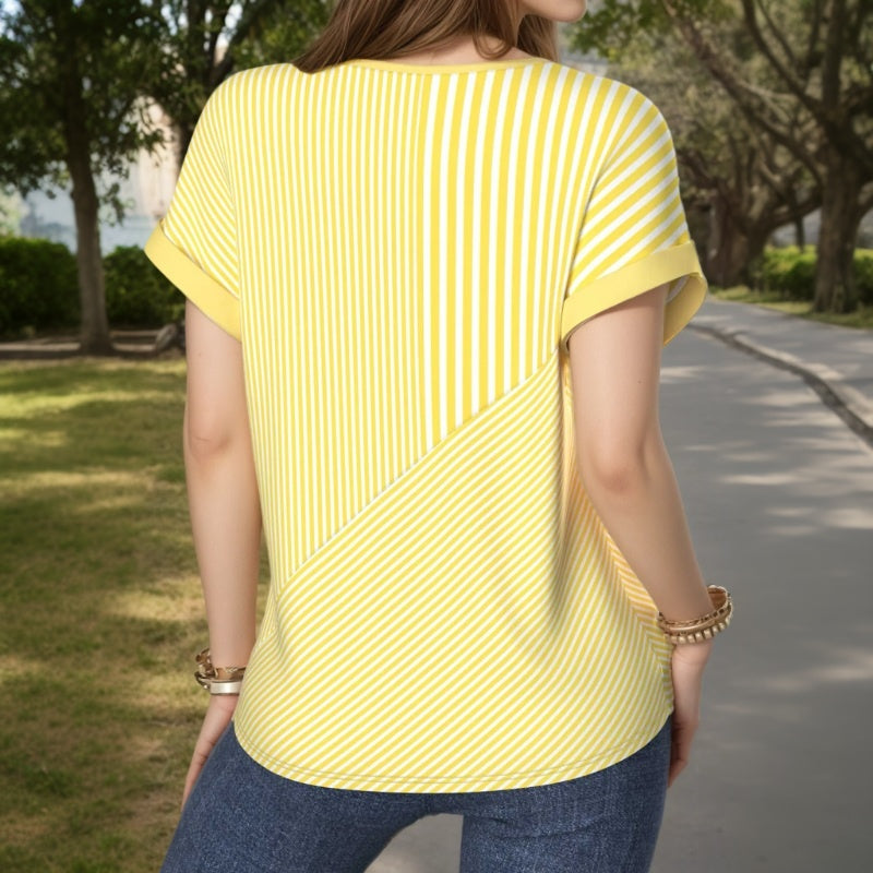 Blusa informal a rayas