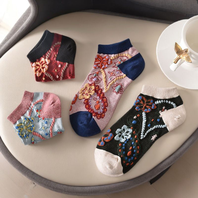 Calcetines con estampado floral vintage