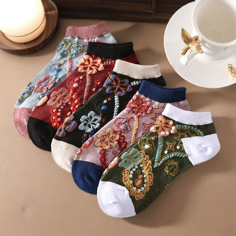 Calcetines con estampado floral vintage