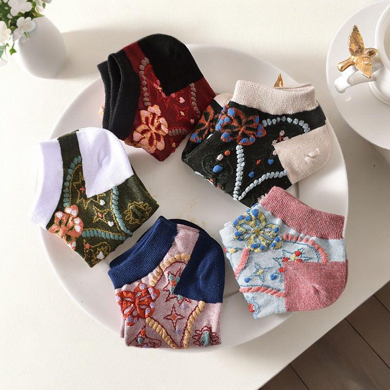 Calcetines con estampado floral vintage