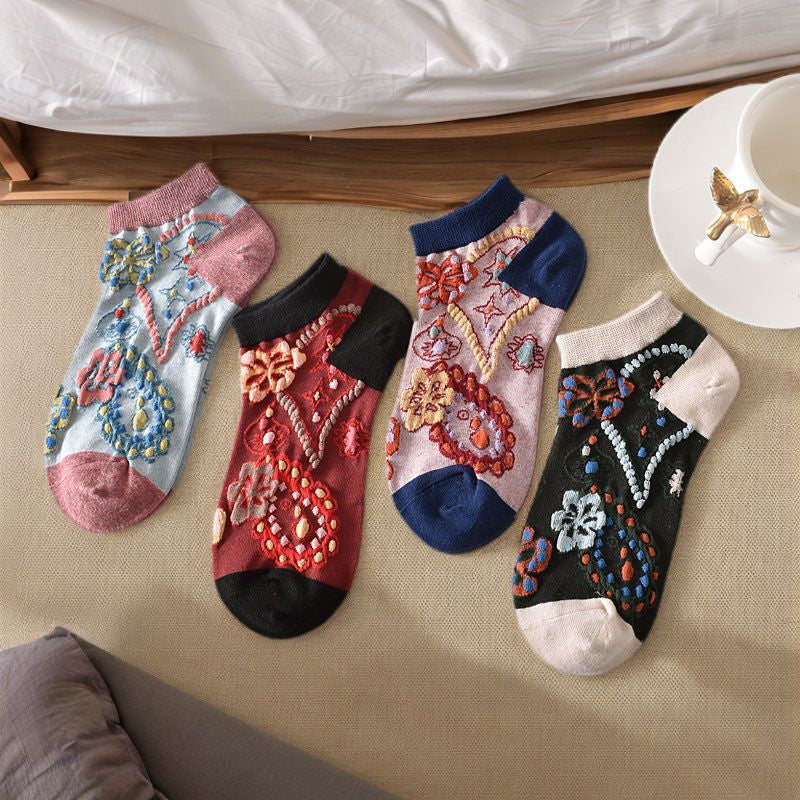 Calcetines con estampado floral vintage