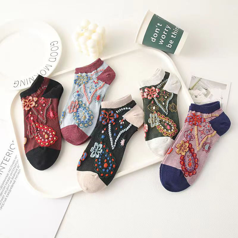 Calcetines con estampado floral vintage