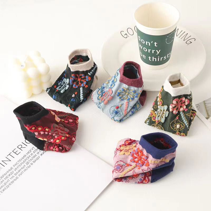 Calcetines con estampado floral vintage