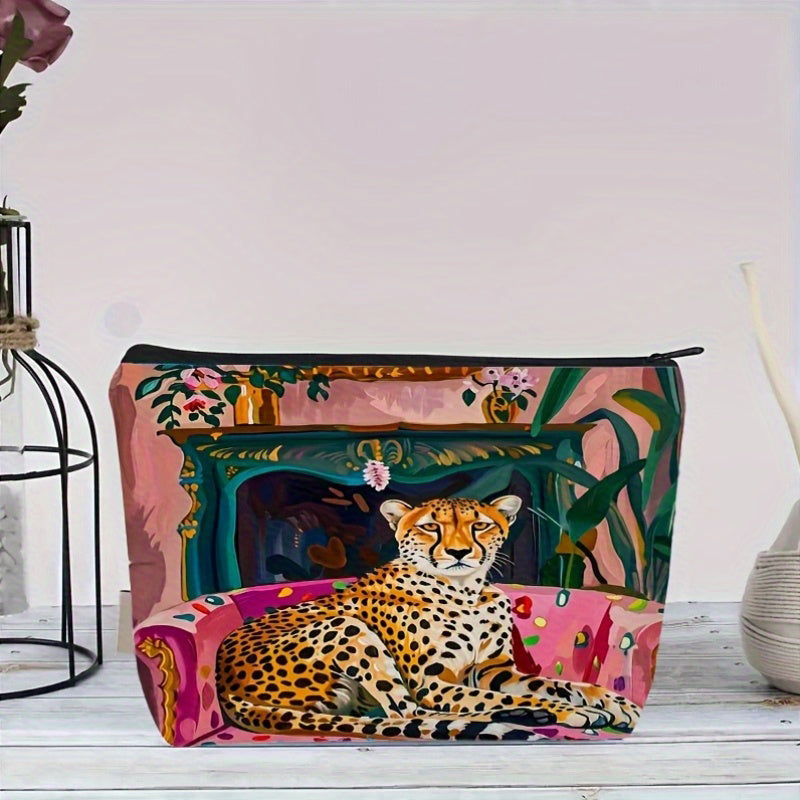 Bolso con estampado de leopardo vintage