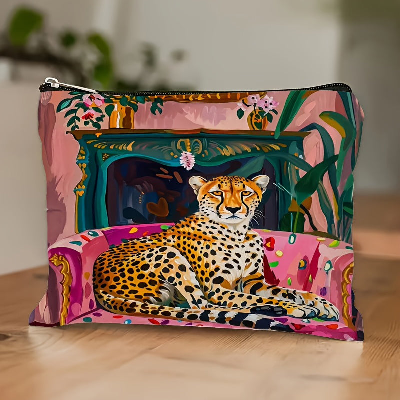 Bolso con estampado de leopardo vintage