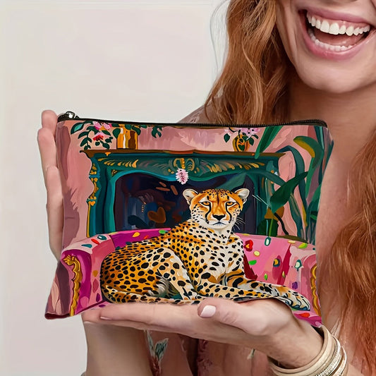 Bolso con estampado de leopardo vintage