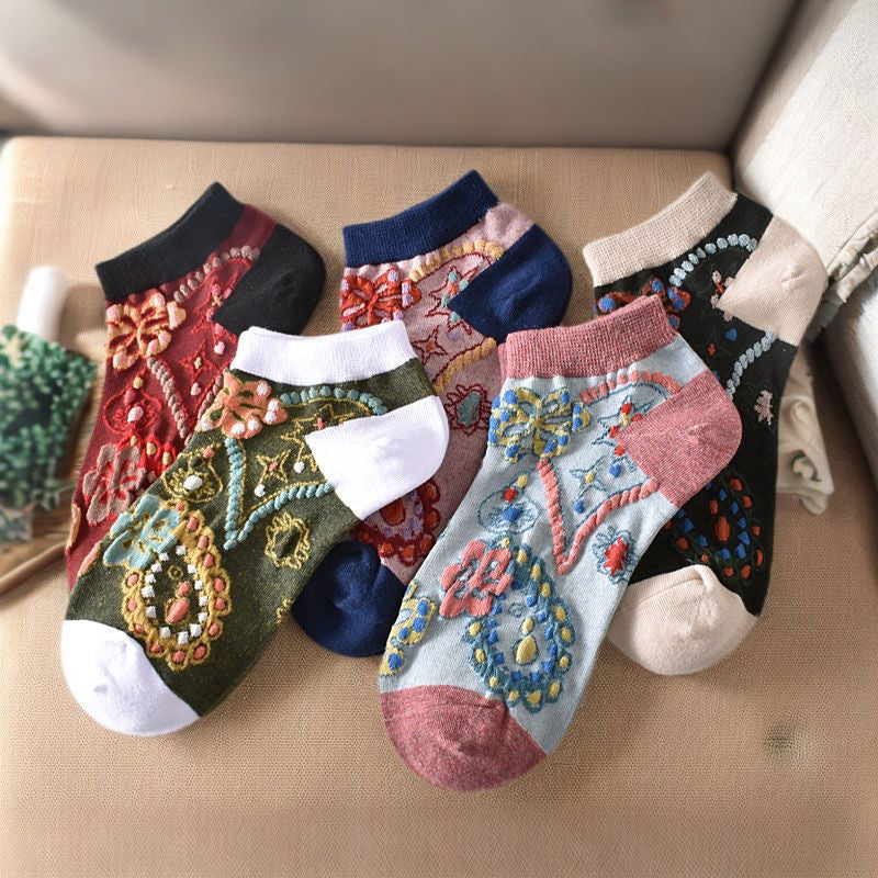 Calcetines con estampado floral vintage