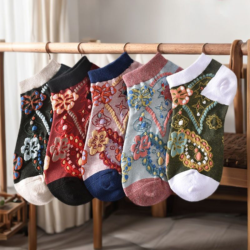 Calcetines con estampado floral vintage