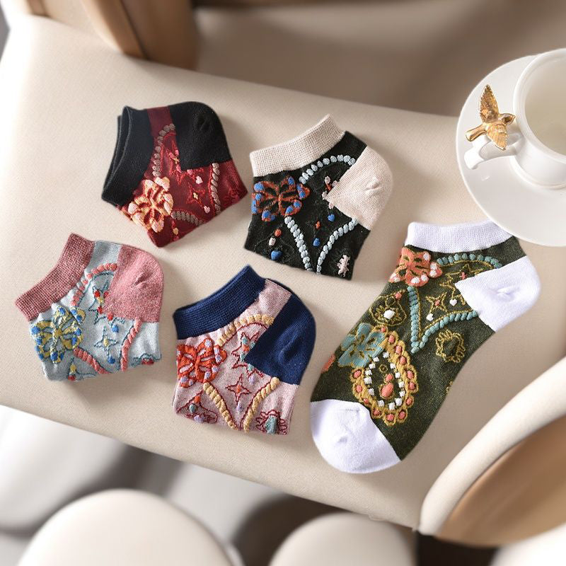 Calcetines con estampado floral vintage
