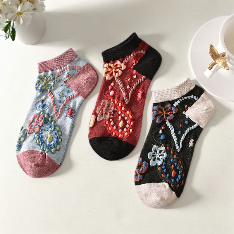 Calcetines con estampado floral vintage
