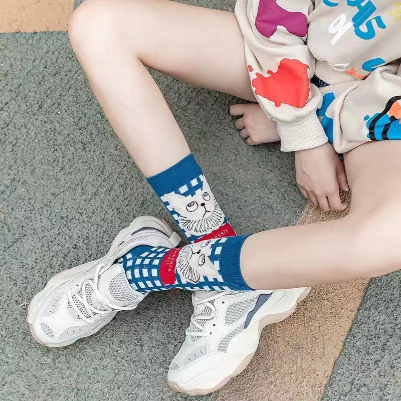 Calcetines informales de estilo vintage