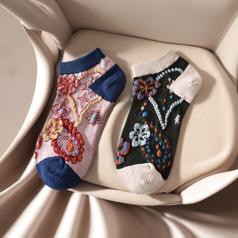 Calcetines con estampado floral vintage