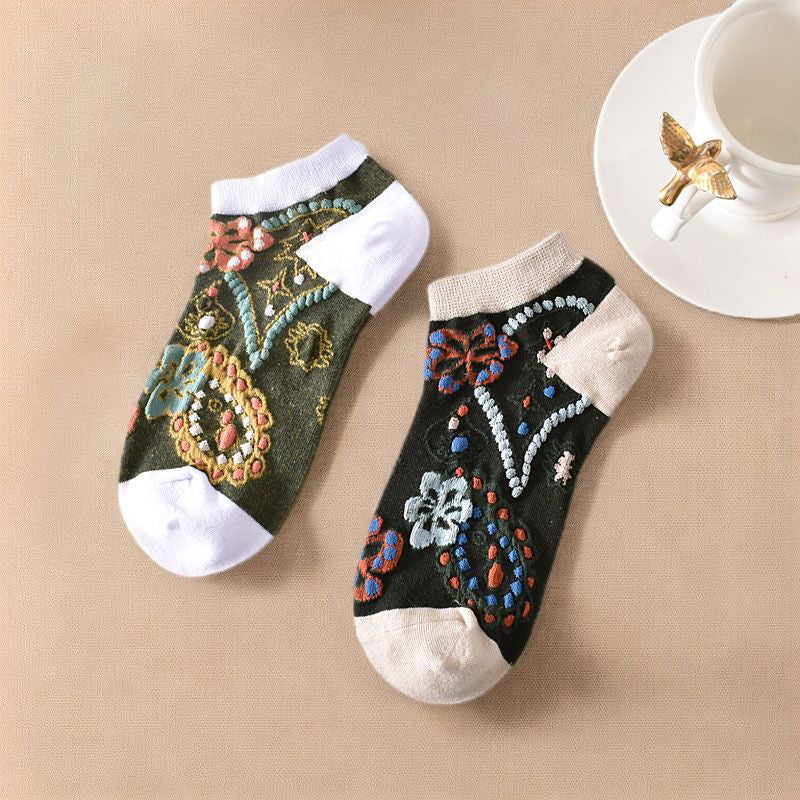 Calcetines con estampado floral vintage
