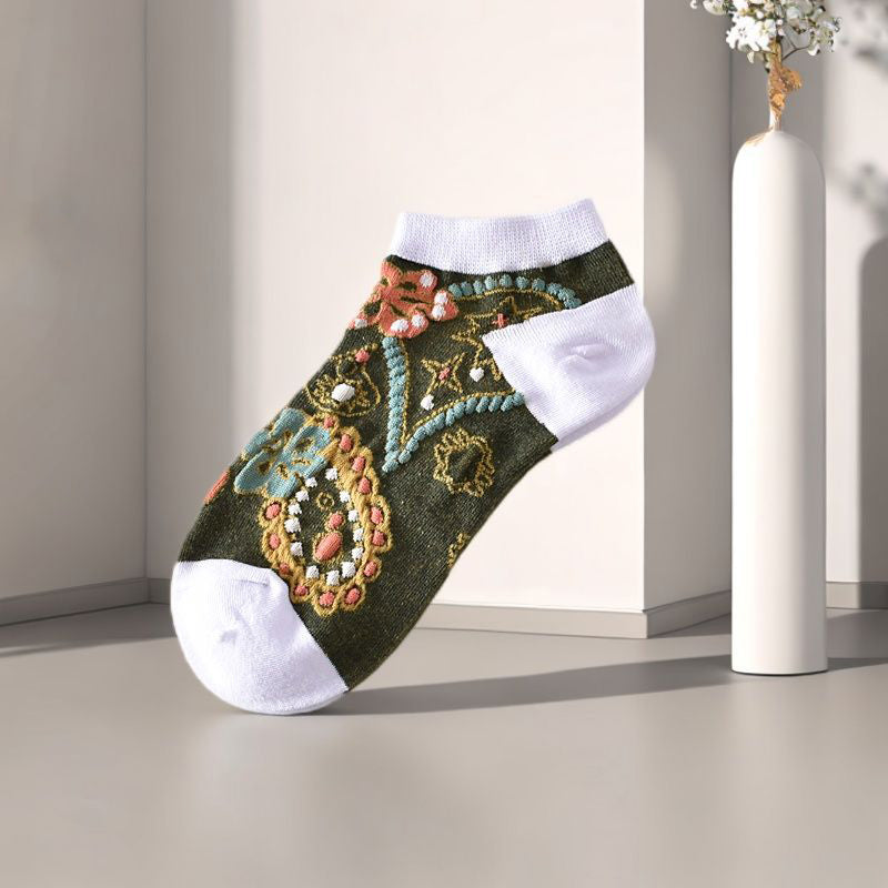 Calcetines con estampado floral vintage
