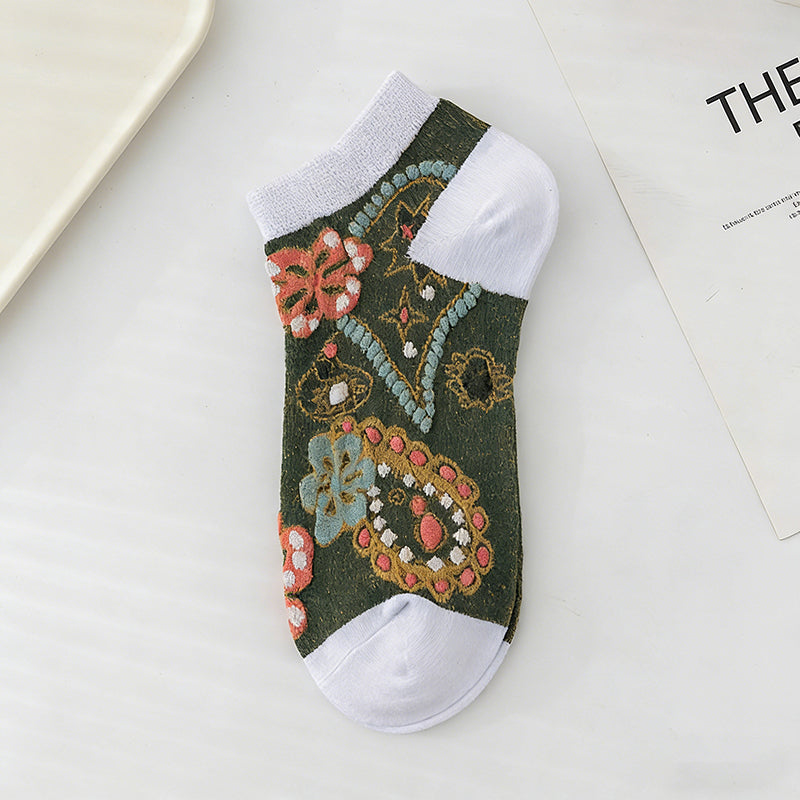 Calcetines con estampado floral vintage