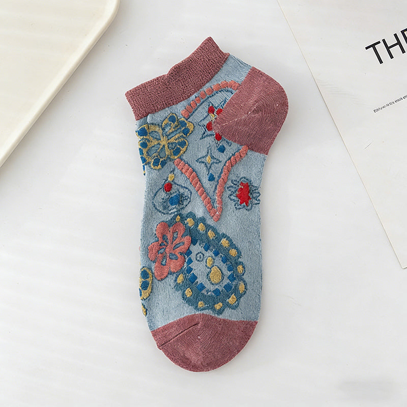 Calcetines con estampado floral vintage