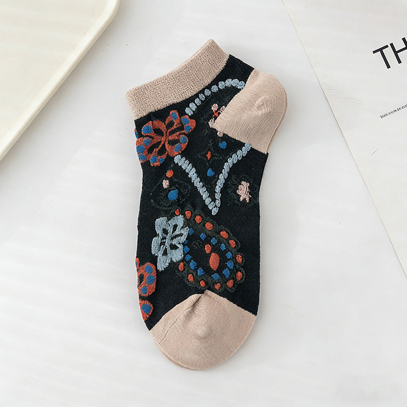 Calcetines con estampado floral vintage