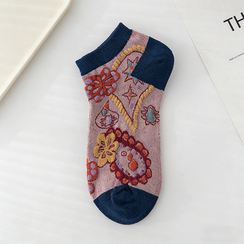 Calcetines con estampado floral vintage