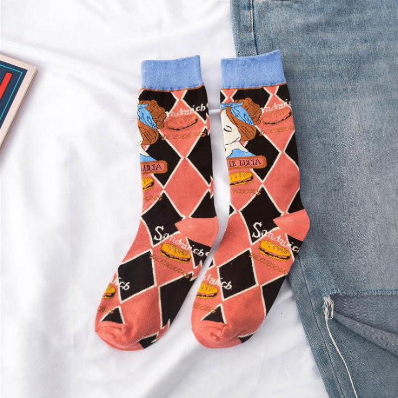 Calcetines informales de estilo vintage