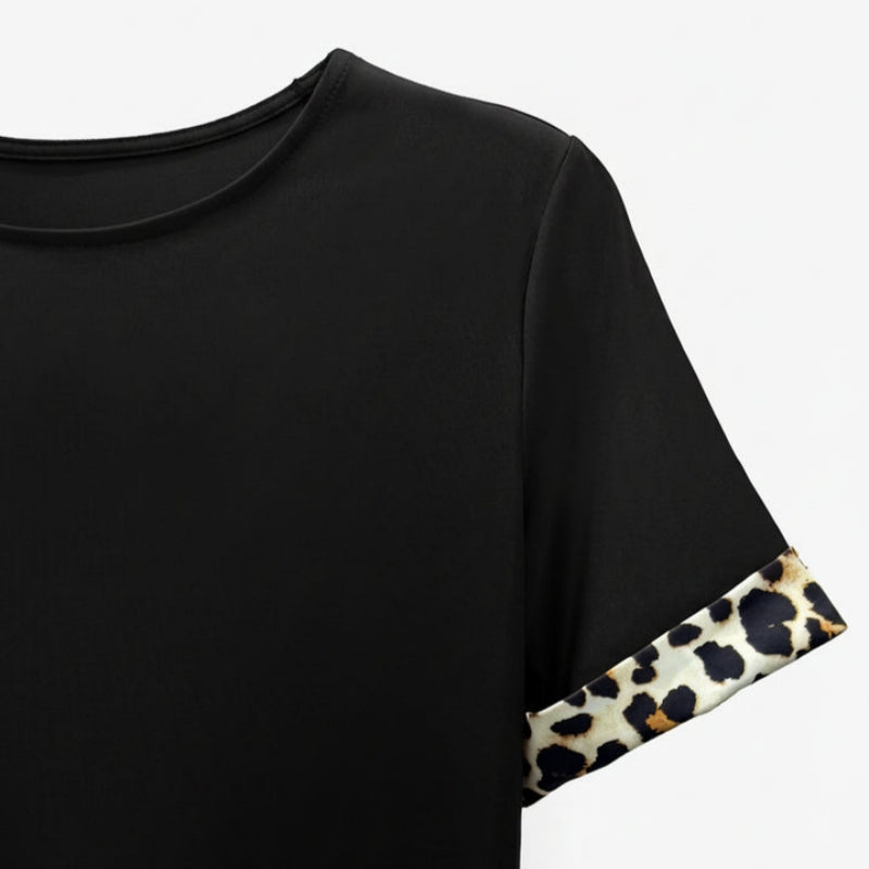 Vestido vintage con estampado de leopardo