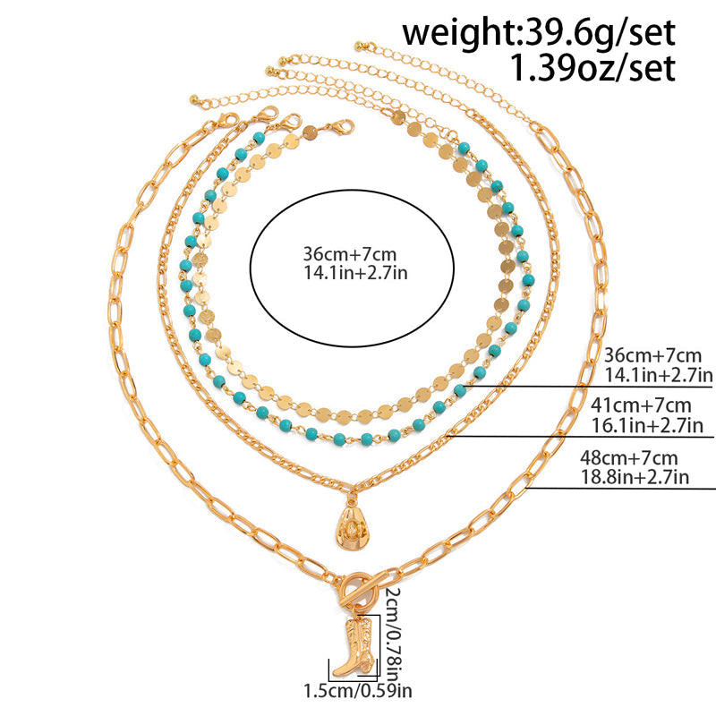 Collar con colgante de estilo bohemio vintage