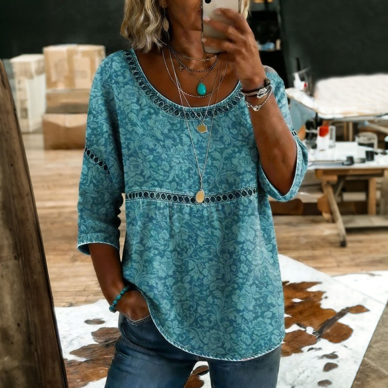 Blusa informal de estilo vintage