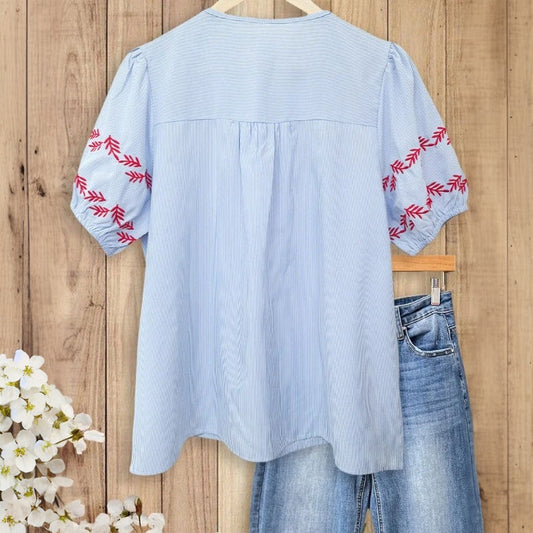 Blusa vintage con estampado floral