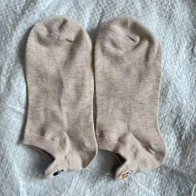 Calcetines informales con bordado de gatos