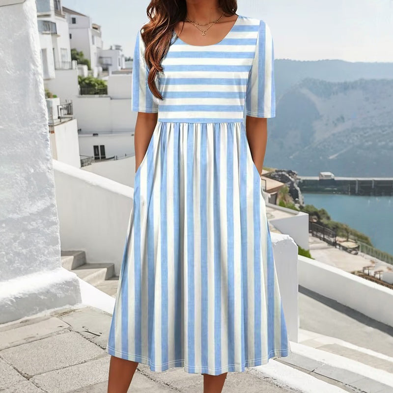 Vestido a rayas informal