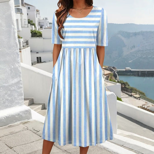 Vestido a rayas informal